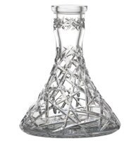 Caesar Crystal Bowl Cone Taiga Clear